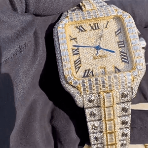 Reloj Mecánico Automático de Lujo para Hombre, Esfera Cuadrada, Caja de Acero Inoxidable, Cristal de Zafiro, 40 mm, Gemas de Hielo, 20 mm, 10 Bar, Resistente al Agua - Product Image 2