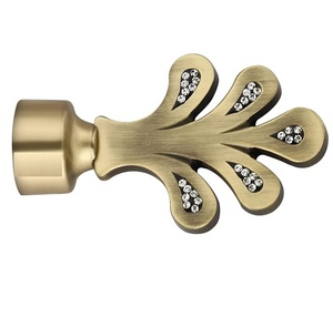 2024 New Stylish Stainless Steel <b>Curtain</b> <b>Finials</b> with Single Rail Rod Support Customized Design and Shape at Best Price - Product Image 3