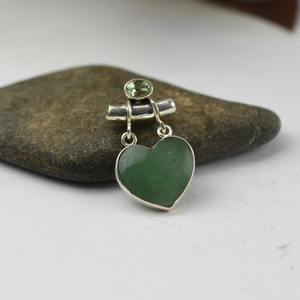 Pendentif en argent sterling 925 style bohème avec pierre précieuse onyx vert, bijoux faits à la main, pendentif en argent pour femme, cadeau de mariage pour elle - Product Image 4