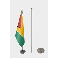 Drapeau officiel de la Guyane personnalisable 3x5 pieds, impression numérique, nylon, aluminium, polyester, vinyle, soie, utilisation automobile personnalisée