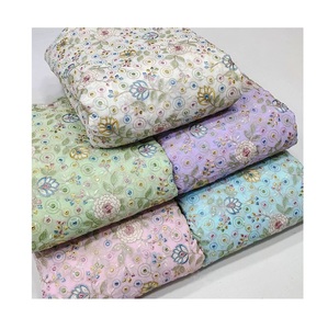 Tela Georgette bordada de diseño moderno de lujo sostenible para traje de proveedor indio a precio mayorista - Product Image 1