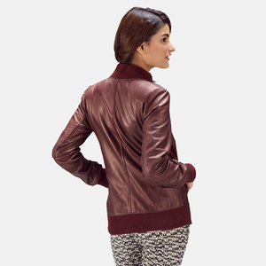 Veste en cuir véritable pour femmes élégantes de haute qualité Slim Fit Design respirant et tissé pour l'automne et l'hiver en gros - Product Image 5