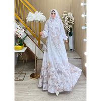 Producto de calidad Zerina Moonlight Elegance Glamorous Muslimah Outfit de Indonesia con diseño fluido Motivo adornado Estilo formal