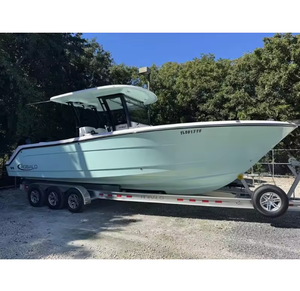 Bateau de pêche en haute mer d'occasion 2024, console centrale, utilitaire sportif, bateau marin familial, loisirs, 30 pieds avec remorque - Product Image 4