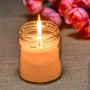 Tarro de vela de vidrio transparente de diseñador lleno de cera para decoración de rayos en el restaurante del hotel del hogar fabricado por HHO - Product Image 2