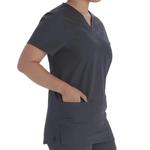 Uniforme de enfermera de hospital de manga corta traje transpirable 100% algodón orgánico uniforme de enfermera de talla grande para hospital - Product Image 5