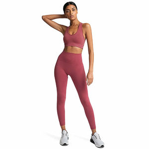Nouveauté 2023, ensembles de yoga pour femmes sur mesure, soutien-gorge et culotte réversibles sexy, soutien-gorge de sport, legging uni, short taille plus, respirant - Product Image 5