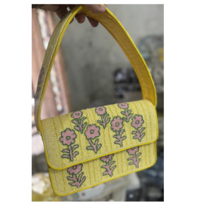 กระเป๋าแมสเซ็นเจอร์สไตล์โบฮีเมียนสำหรับผู้หญิงทำจากผ้าฝ้ายสไตล์โบฮีเมียนทางอินเดียกระเป๋าถือลูกปัดทำด้วยมือตอนเย็นช้อปปิ้งกระเป๋าสะพายไหล่ความจุขนาดใหญ่ - Product Image 3