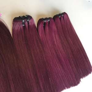 Extensions de cheveux vierges vietnamiennes de qualité supérieure, os super soyeux, couleur violette droite, vendeur en gros" - Product Image 1