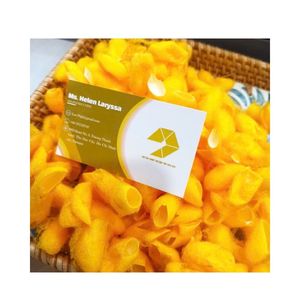 CUSTOM BRAND YELLOW <b>SILK</b> COCOON HIGH QUALITY <b>SILK</b> COCOON MADE IN VIETNAM RAW MULBERRY <b>SILK</b> COCOON - Product Image 1