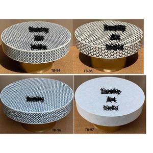 Mesa de Centro Moderna Nórdica con Incrustaciones de Hueso y Tapa de Aluminio, Marco de Madera para Sala de Estar, Oficina, Vestíbulo - Product Image 6