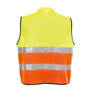 Chaleco de trabajo de dos tonos con bolsillos y cremallera Chaleco de trabajo de construcción para hombres - Product Image 2