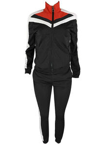 Conjuntos Deportivos para Mujer 2026, Sudadera con Capucha y Cremallera Completa con Bloques de Color y Pantalones Largos, Nuevo Conjunto Deportivo de Moda para Chicas - Product Image 2