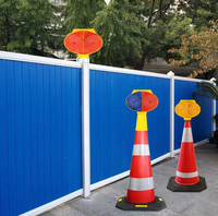 Seguridad vial Alto brillo Bicolor Led intermitente Luz de advertencia solar Panel de luz Led