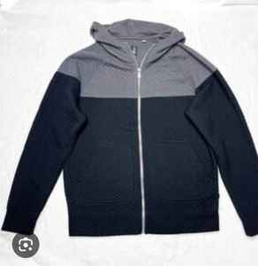 เสื้อแจ็คเก็ตมีฮู้ดผ้าฟลีซถักสำหรับผู้ชายมีปกตั้งและซิปปิดย้อมสีล้วนมีบริการ OEM - Product Image 2