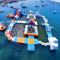 Parc aquatique gonflable professionnel personnalisé Lilytoys, parc aquatique gonflable flottant pour usage commercial