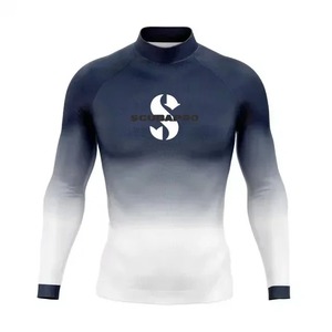 Erni Sports Rash Guards unisexes à manches longues, t-shirts de surf, 100% polyester, UPF50+, séchage rapide, antibactérien, vêtements de bain pour le surf - Product Image 1