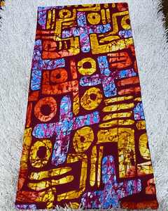 Tissu Coton Ankara Véritable Wax Africain de 6 Yards, Motifs Traditionnels Type Pagne pour la Mode et le Marché du Botswana - Product Image 5