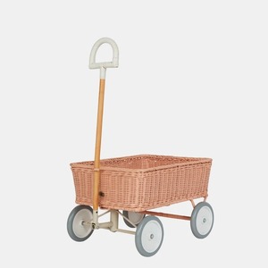 Panier rectangulaire moderne en rotin naturel, écologique et multi-usages, à roulettes - Product Image 1