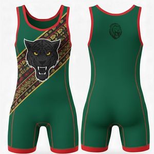 Dernier design OEM, singlet de lutte professionnelle grande taille, impression par transfert thermique, athlétique, coupe ajustée, respirant - Product Image 4