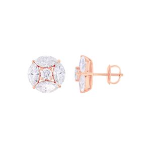 ต่างหูเม็ดกลมทรงเพชรสำหรับผู้หญิง - Product Image 1