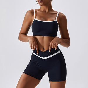Nouveau 2025 OEM 2 pièces survêtement ensemble Gym course Yoga vêtements de sport sport soutien-gorge culture réservoir taille haute Shorts tenues d'entraînement pour les femmes - Product Image 6