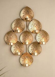 Dernier bougeoir design Lotus porte-bougie pour Diwali Gold bougeoir pour événements bougeoirs premium - Product Image 3