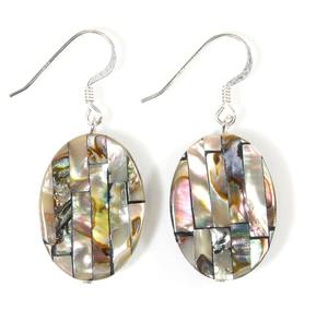 Beautiful Blue Amethyst <b>Dangling</b> <b>Earrings</b> Mother of <b>Pearl</b> in Bezel Setting 925 Sterling Silver Gift for Her Fashion Jewels - Product Image 4