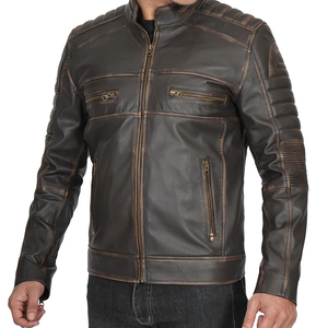 Precio de fábrica Chaqueta de cuero de alta calidad para hombre Diferentes colores disponibles en el precio más vendido Chaqueta de cuero para hombre - Product Image 5