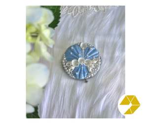 Miroir coquillage artisanal Vietnam coquillages naturels Mini miroir coquillage Portable pour décor de plage Chic côtier offre exclusive - Product Image 4