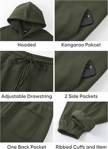 Conjunto de chándal elegante informal con logotipo personalizado para hombres y mujeres Ropa deportiva cómoda - Product Image 4