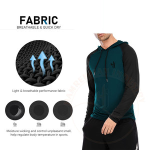 Hombres Entrenamiento Sudaderas Deportes Culturismo Stringer Muscle Hombres Mangas largas Gimnasio Sudaderas con capucha para la venta - Product Image 6