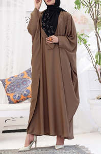 Long Sleeve Muslim Embroidery Women <b>Abaya</b> for Sale Solid Color Breathable New Arrival Ladies <b>Abaya</b> Straight Sequin Printing - Product Image 4