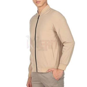 Chaqueta Bomber de Lana de Alta Calidad para Hombre, Transpirable, con Patrón Tejido, Cuello Redondo, Popular para Invierno, Servicio OEM, Impermeable - Product Image 2