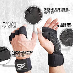 Gants d'haltérophilie durables en néoprène avec support de poignet pour l'entraînement en salle de sport Gants d'haltérophilie respirants en néoprène - Product Image 2