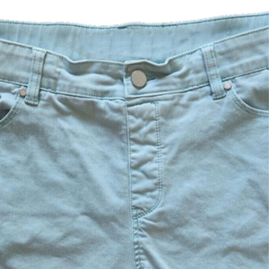 2025 nuevos pantalones cortos de mezclilla de color sólido de algodón 100% de alta calidad para mujer con pantalones cortos rectos de estilo informal hasta la rodilla - Product Image 4