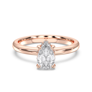 Anillo de compromiso de solitario de moissanita de 1,13 quilates y oro macizo de corte redondo para mujer con conjunto de diamantes - Product Image 3