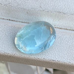 Impresionante PIEDRA DE cabujones de forma ovalada de Aguamarina de Color superior Natural con buen brillo, piedras preciosas sueltas para hacer joyas de 7,83 quilates - Product Image 1