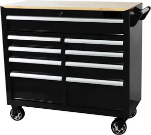 Neatly Garage 46-Inch Heavy-Duty Hand Tool Cabinet Cart Customizable With Wooden/Stainless Steel Countertop