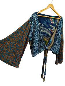 เสื้อชายหาดผ้าไหมสั้นหลากสีเสื้อเบลาส์ผ้าไหมหลากสีใส่ในบ้าน - Product Image 5