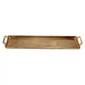 Luxueux plateau à chocolat en métal doré parfait pour servir des desserts, des collations et une présentation élégante à la maison - Product Image 4