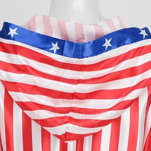 Bata de boxeo de satén profesional con capucha diseño personalizado para lucha libre MMA Muay Thai entrenamiento protección de alta calidad - Product Image 5