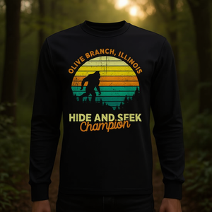 T-shirt à manches longues pour adultes, unisexe, col ras du cou, pour les amateurs de mystère forestier, pour l'aventure en plein air - Product Image 1