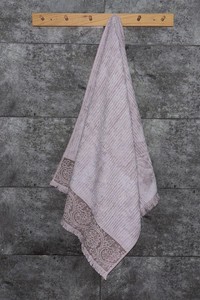 Lilac Bamboo Jacquard Terry <b>Towel</b> 50*90cm 70% Bamboo 30% Cotton Blend Extra Soft High Absorbency Decorative Sevim Style 500 GSM - Product Image 2