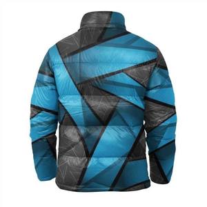 Veste d'extérieur d'hiver avec col montant, motif solide, fermeture à glissière, respirante et imperméable, technique tissée légère - Product Image 2