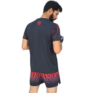 Blaze Fight Wear Wholesale OEM Printed Compression Shirt <b>Shorts</b> MMA LOGO Custom Rash Guards Custom Printed Winter 2 Piece Set - Product Image 2