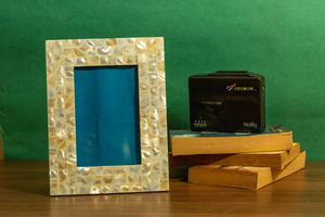 <b>5x7</b> Metal <b>Photo</b> <b>Frame</b> Mother Of Pearl Customizable Wedding Home Decor handmade modern <b>frame</b> direct India supplier wholesale - Product Image 2