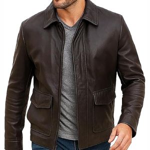 MOQ bajo exigible Calidad única Chaqueta de bombardero de piel de oveja personalizada Chaqueta de cuero de alta calidad - Product Image 1