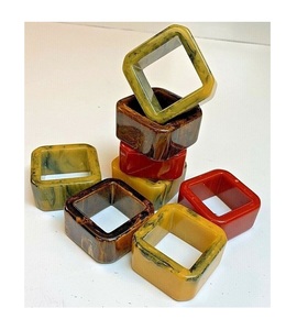 Luxury <b>Resin</b> Napkin <b>Ring</b> Set Eco-Friendly Durable Party & Holiday Table Decoration Designer Handcrafted Napkin <b>Rings</b> - Product Image 1