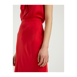 Falda Midi Casual Transpirable de Satén para Mujer, Calidad Premium de Turquía - Product Image 4